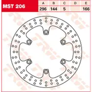 TRW Lucas Brake disc MST206, rigid