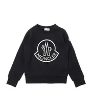 Moncler Enfant Logo Printed Crewneck Fleece Sweatshirt 8Y,14Y,12Y,10Y midnight blue