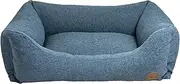 JACK AND VANILLA JV Hampton Orthopaedic Dog Sofa - Inner Basket for Older Dogs or Dogs with Sensitive Joints - Petrol, L, 117 x 82 x 28 cm