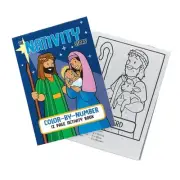 Nativity Color By Number Activity Book - Stationery - 24 Pieces