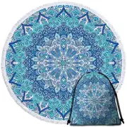 Light Blur Hues Mandala Beach Towel