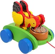 1Pc Pulling Cart Educational Plaything for Chicken Egg Design Develops Shape Cognition Hand Eye Coordination and Creativity for Early Learning Fun