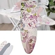 MAEEHDNKM Ironing Board Pad with Padding 12x35in 14x43 in Ironing Board Replacement Pad and Cover, Cotton Ironing Board Cover Resist Scorching and Staining(Pink,13x39 Inch(100x34cm))