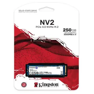 金士頓 Kingston NV2 250G NVMe PCIe 4.0 SSD M.2 2280 固態硬碟