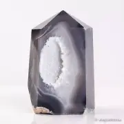 492g97mm Druzy Agate Geode Tower Point Natural Crystal Polished Quartz Healing