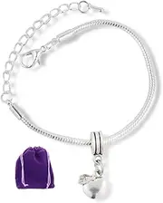 [Dave The Bunny] Apple with one Leaf Snake Chain Charm Bracelet