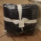 NEW Pottery Barn Chenille Waffle Weave Sherpa Backed Throw Blanket MIDNIGHT BLUE