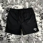 STUSSY BASIC STOCK BEACH SHORTS IN BLACK - 32