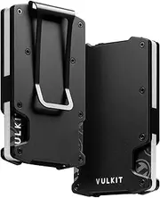 [VULKIT] Minimalist Slim Wallet for Mens with Money Clip- RFID Blocking Metal Wallet