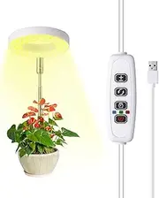 LED Grow Lights for Indoor Plants, Full Spectrum Plant Grow Light with Auto On/Off Timer, Height Adjustable Growing Lamp, 3 Modes & 10 Dimmable Brightness Levels