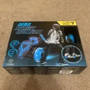 BLUE NEON STREET ROLLERS WEELS ON YOUR HEELS WITH ANY SHOE IN BOX Y-VOLUTION