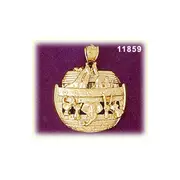 14K Gold Noah&#39;s Ark Pendant