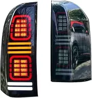 Pair Of Car Tail Light Assembly， Compatible With Nissan Patrol Y61 ，LED Brake Flowing Water Flicker Plug And Play Tail Lamps Taillights