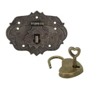 Elegant Vintage Bronze Buckle Hook Lock for Wooden Boxes Classic Appeal