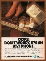 1988 AT&T Phone Vintage Print Ad/Poster Authentic Retro Telephone Pop Art 80s
