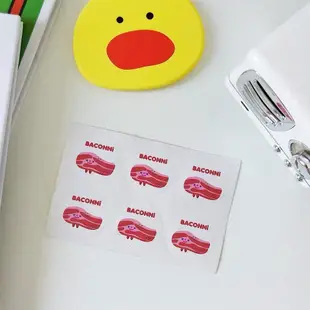 GaRyMama 韓國可愛雲朵笑臉手賬貼紙卡通軟糖小熊封口貼少女心筆記本貼 香脆培根