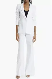 Alice + Olivia Linen Blend Blazer And Pant Set