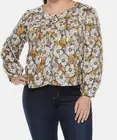 ANA NEW APPROACH Collection Womans Floral Blouse PLUS SIZE Size 3X Peasant NWT