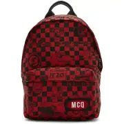 McQ Alexander McQueen Red / Black Racer Check Classic Backpack