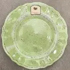Well Dressed Home Green Easter Speckled MELAMINE Side / Salad Plates Set Of 6