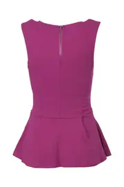 Magic Magenta Peplum Top--LIV-6129