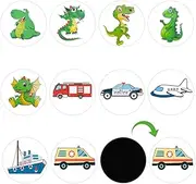 10 Pcs Potty Training Stickers, Waterproof Color Changing Toilet Stickers Reusable Potty Training Seat Magic Stickers Potty Training Reward Stickers Potty Targets Stickers for Boys Girls (10 Patterns)