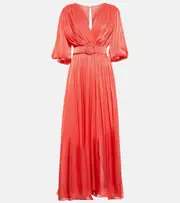 [Costarellos] Costarellos Brennie georgette midi dress AU 8 pink
