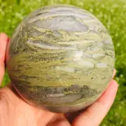 1055g Natural Zebra Jasper Crystal Sphere Energy Stone Ball Specimen Healing
