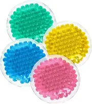 VICASKY 4pcs Round Ice Packs for Eyes and Face Reusable in Light Green for Fatigue Relief and Injury Treatment The Go