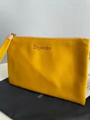 REPETTO YELLOW LEATHER PURCHASE CLUTCH WRISTLET SMALL BAG NEW WITH TAG + DUSTBAG