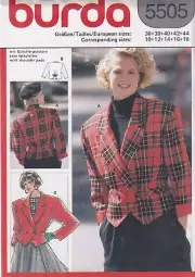 Burda Sewing Pattern 5505 Misses Jackets Size 10-18