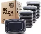 Meal Prep Containers 1 Compartment Food Storage Containers with Lids, Bento Box,