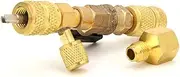 Valve Core Remover Tool, R410A R22 R12 AC Schrader Valve Core Remover, with SAE 1/4 Port, Air Conditioning Line Repair Tools (Valve core Loading and unloading Tool)