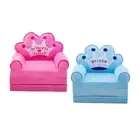 Kids Couch Toddler Chair Fold Out Cartoon Backrest Convertible Sofa to Lounger