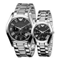 在飛比找Yahoo!奇摩拍賣優惠-公司貨 Armani亞曼尼手錶 AR情侶腕錶 潮流時尚三眼計