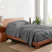 Bare Home Jersey Sheet Set, Cotton - Deep Pocket (Queen, Grey)