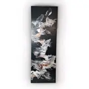 Acrylic Pour Painting Abstract Art Signed Original 36×12 Canvas