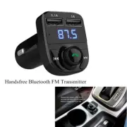 Car Dual USB Port Charger Handsfree Bluetooth FM Transmitter Music Adapter 3.1A