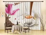 3D Coffee Flower 4 Blockout Photo Curtain Print Curtains Drapes Fabric Window AU