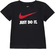 [Nike] Children's Short Sleeve T-Shirt, Standard Black/White