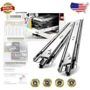 Durable 34 Inch Metal Drawer Slides - 80 lbs Weight Capacity, Smooth Operation