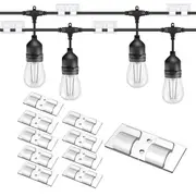 10Pcs Hooks for Outdoor String Lights Clips Adhesive Strips for Hanging Christmas Light