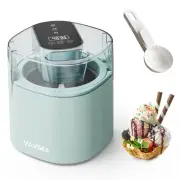 1.6 Qt Electric Ice Cream Maker w/ Scoop LED Timer Frozen Yogurt Gelato Mint