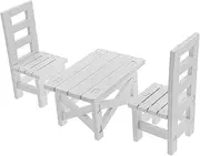 Totority 1 Set Miniature Table Chair Miniature Furniture Set Boys and Girls Doll House Craft Decor
