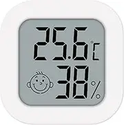 zolyet Indoor Humidi Digital Temperature Sensor Gauge Humidi Meter Temperature Gauge Room Hygrometer Gauge Weather Station White