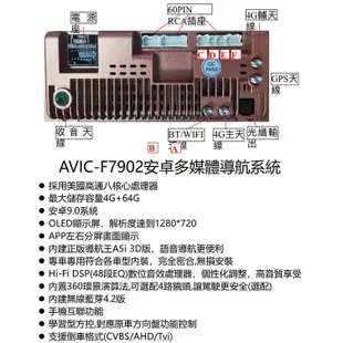 興裕【Pioneer】安卓機 AVIC-F7902 TOYOTA  AURIS 安卓主機 10吋 4+64G 八核心