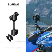 在飛比找ETMall東森購物網優惠-SUREWO摩托車支架適用gopro10 9 配件鋁合金車把