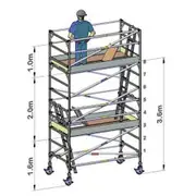 OLDFIELDS 3.6x2.4x1.2M D - 2 WD Scaffold Pro Series Mobile Tower TP12243602