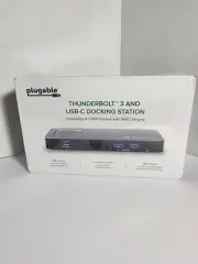 Plugable Thunderbolt 3 USB C Docking - charging Station - Black (TBT3-UDC3)