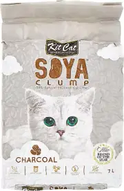 Kit Cat SOYA Clump Charcoal Cat Litter 7 Litre